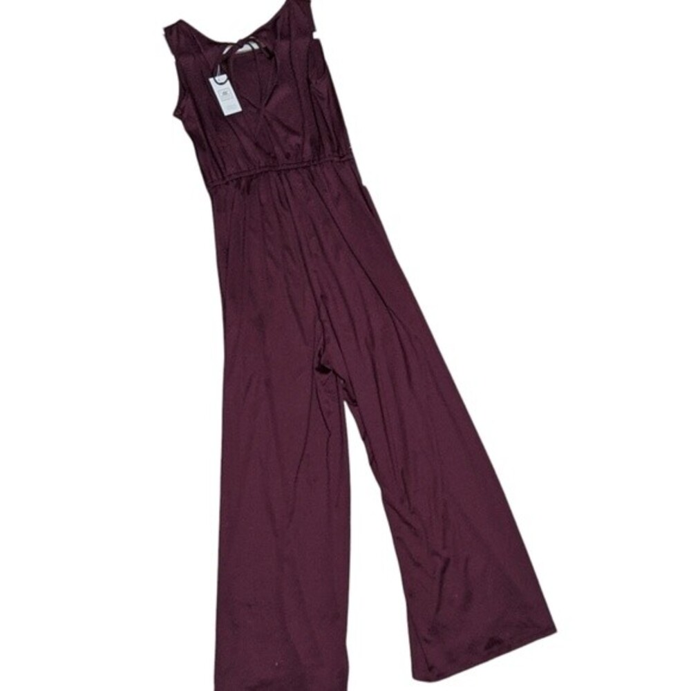 KOH KOH one piece sleeveless cocktail party wide split leg pantsuit romper Med - Picture 9 of 10